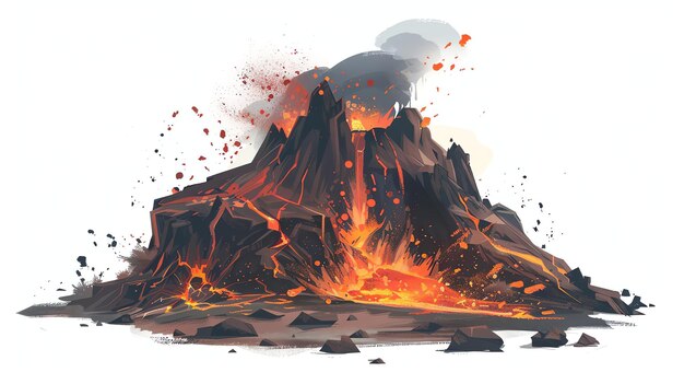 Un vulcano è una montagna che ha una o più aperture nella superficie terrestre attraverso le quali escono cenere di lava e gas