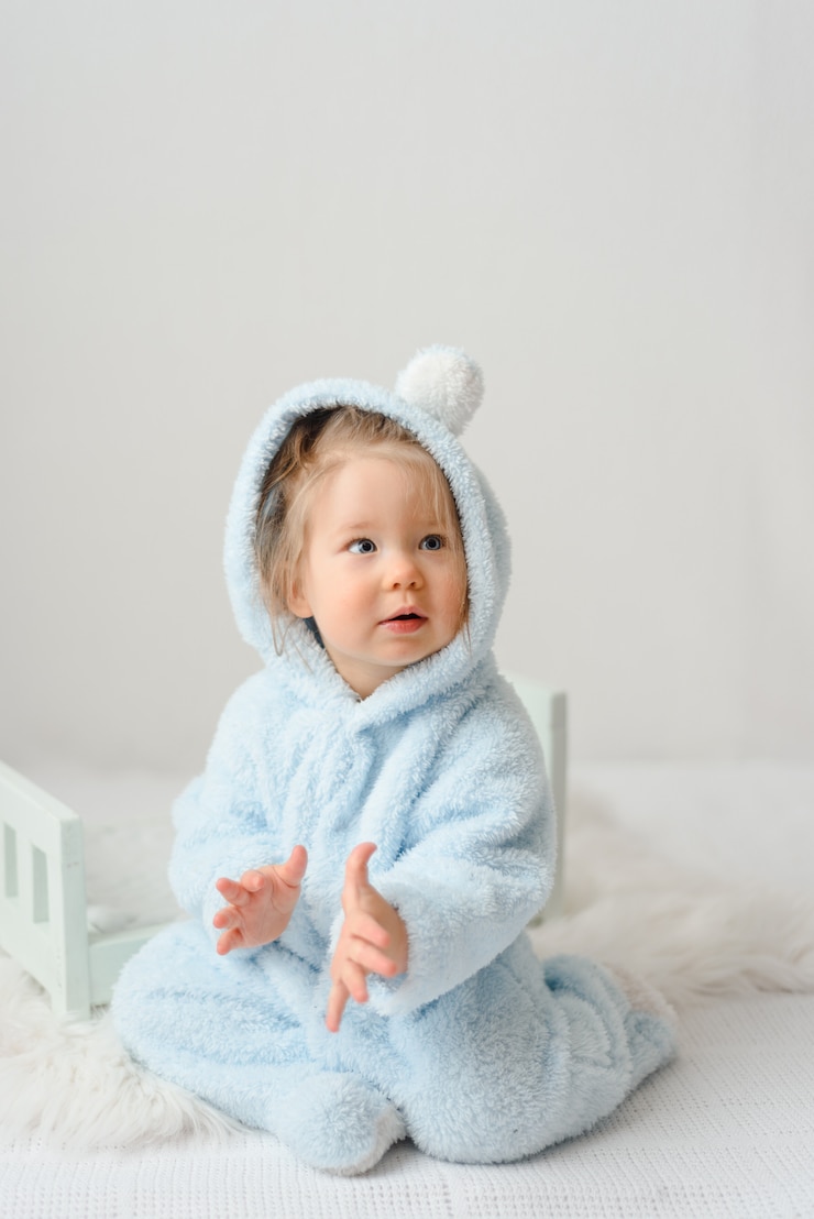 Foto una bambina in costume da coniglio