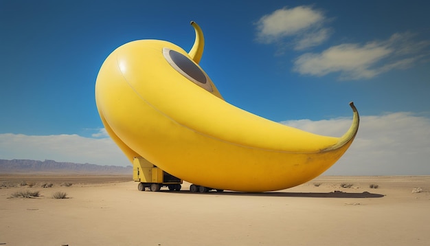 Una banana gigante grandi cose frutti turistici Ai generato arte