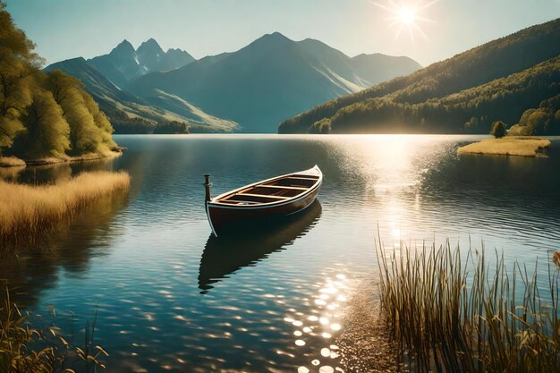 una barca nel lago