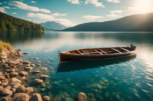 una barca nel lago