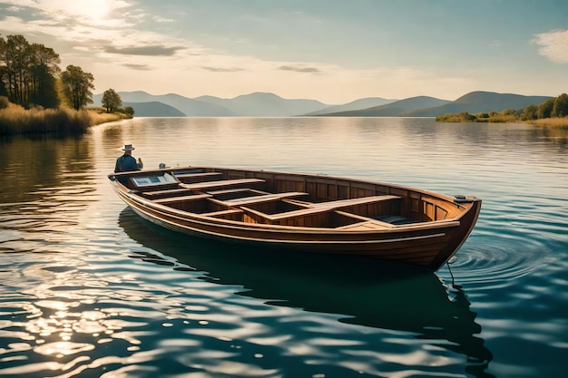 una barca nel lago