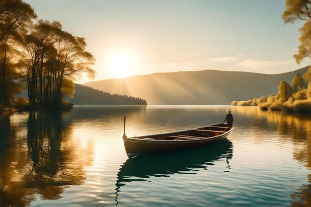 una barca nel lago