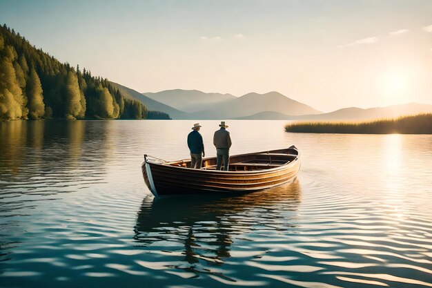 una barca nel lago