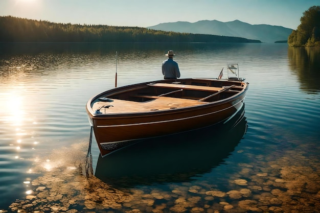 una barca nel lago