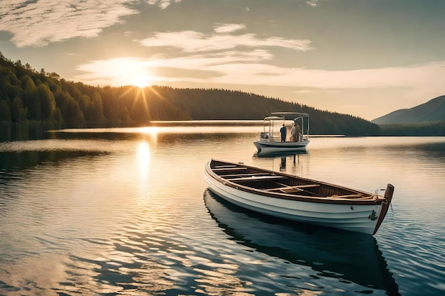 una barca nel lago