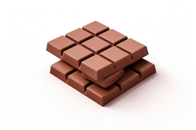 Una barretta di cioccolato con pezzi