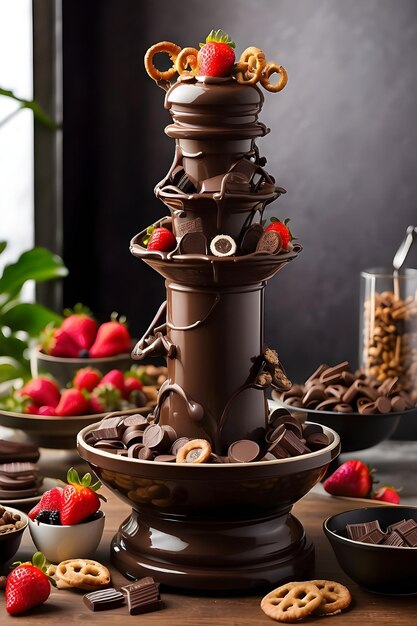 Una barretta di cioccolato iper-realistica con dettagli a 8k