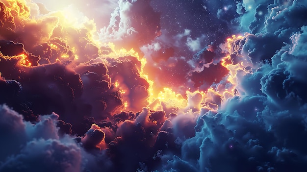 Una bella e stimolante immagine di un cielo nebuloso