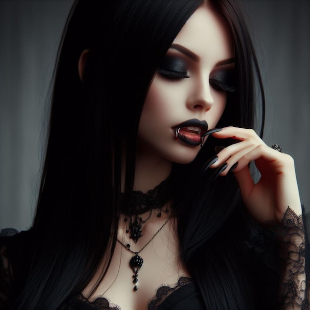 Una bella femmina vampiro.