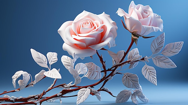 Una bella foto di fiori in 3D