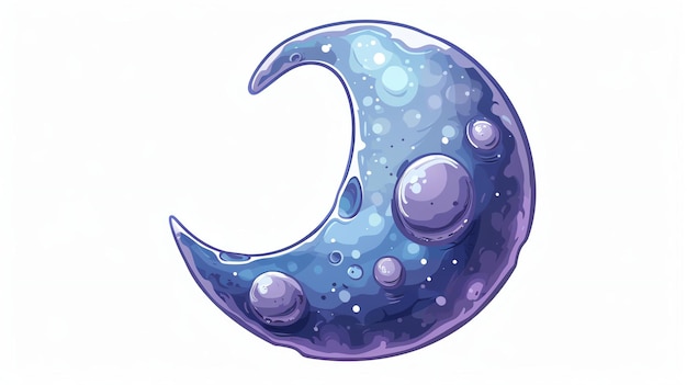 Una bella illustrazione di una mezzaluna La luna è un simbolo di speranza sogni e nuovi inizi