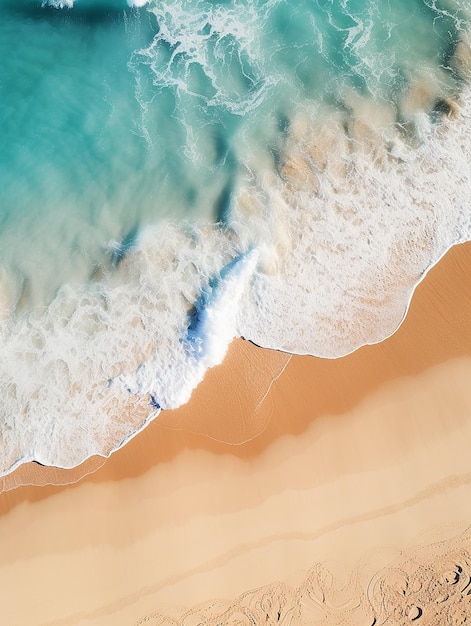 Una bella mattinata sulla spiaggia vista dall'alto