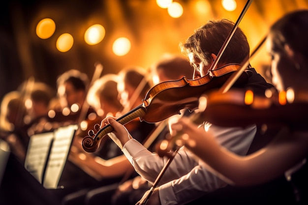 Una bella ragazza che suonava il violino con rapita intensità