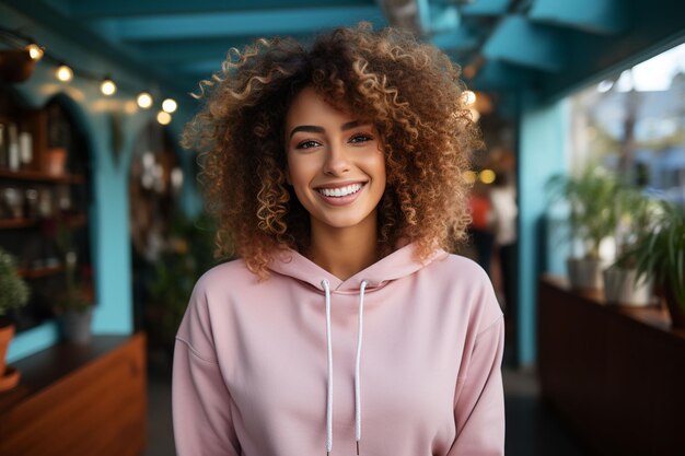 Una bella ragazza nera che cammina a Tokyo.