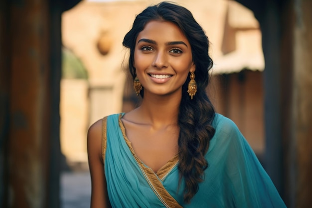 una bella Roma antica Grecia giovane donna sorridente ritratto