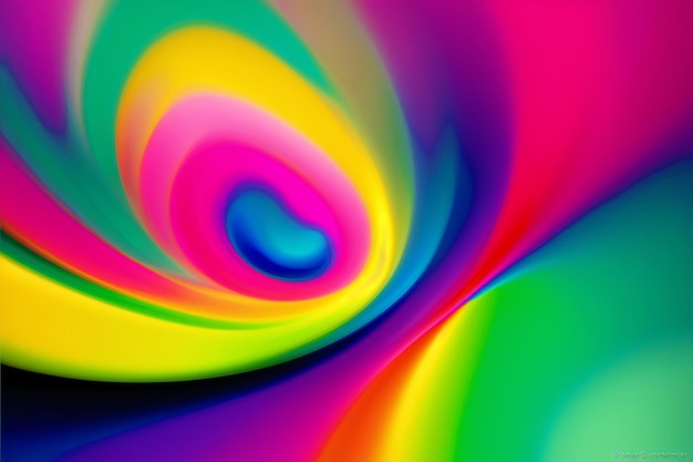 Una bella Spirale dello spettro di sfondo di Swirl Un vortice di colori ipnotizzante Copia spazio Generative AI