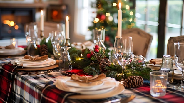 Una bella tavola per una cena di Natale