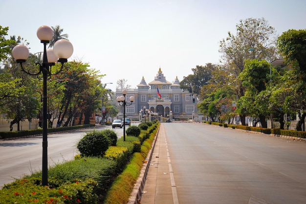 Una bella vista panoramica della città di Vientiane in Laos