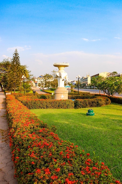 Una bella vista panoramica della città di Vientiane in Laos