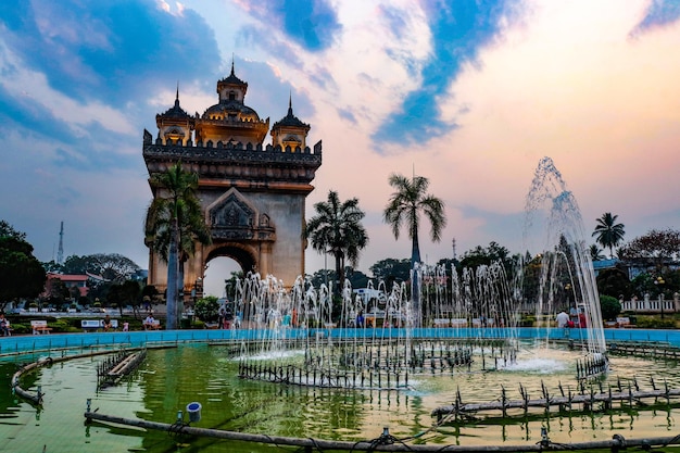 Una bella vista panoramica della città di Vientiane in Laos