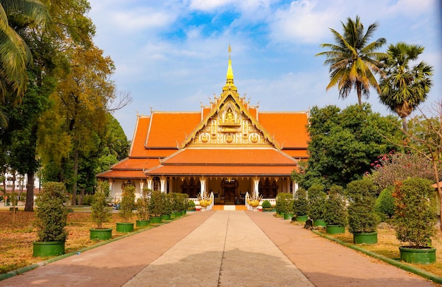 Una bella vista panoramica della città di Vientiane in Laos