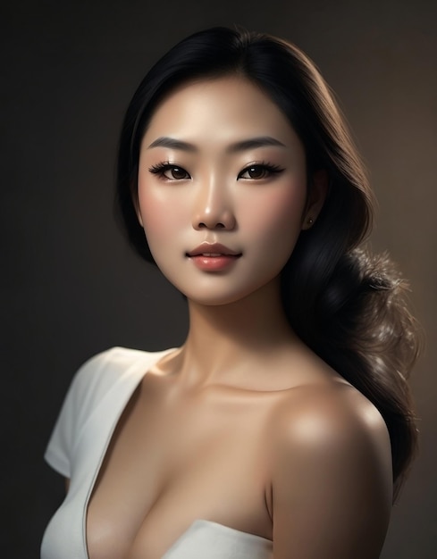 Una bellissima fotografia di una donna asiatica.