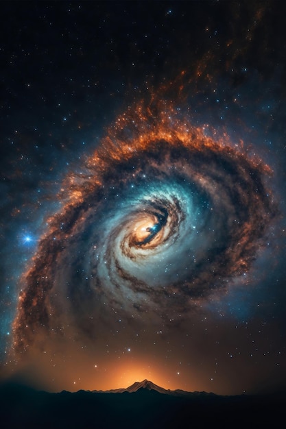 Una bellissima galassia a spirale Elementi di questa immagine forniti dalla NASA Foto di alta qualità