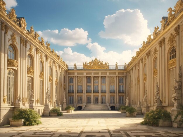 Una bellissima illustrazione del Palazzo di Versailles