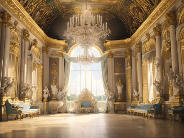 Una bellissima illustrazione del Palazzo di Versailles