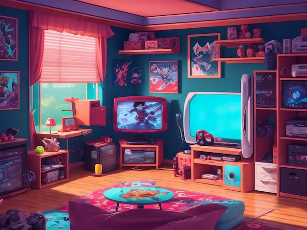 Una bellissima sala da gioco cyrtostyle