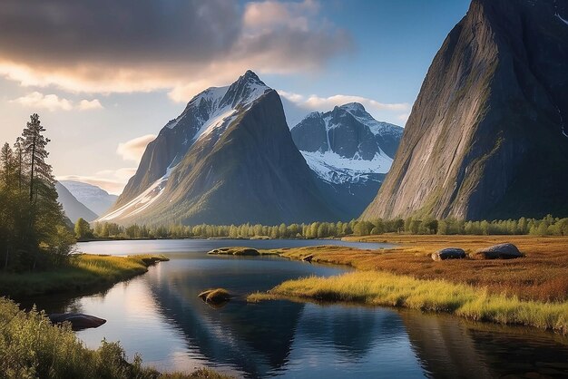 Una bellissima scena naturale della Norvegia