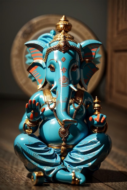 Una bellissima statua di Ganesha per lo sfondo del cellulare. Carta da parati Ganesha