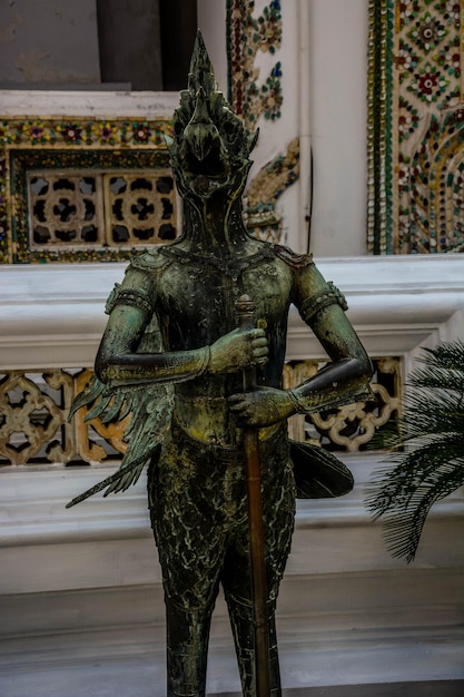 Una bellissima vista del Grand Palace il Museo Wat Phra Kaew situato a Bangkok in Thailandia