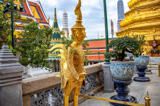 Una bellissima vista del Grand Palace il Tempio di Wat Phra Kaew a Bangkok in Thailandia