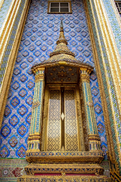 Una bellissima vista del Grand Palace il Tempio di Wat Phra Kaew a Bangkok in Thailandia