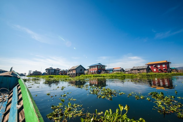 Una bellissima vista del Lago Inle situato in Myanmar