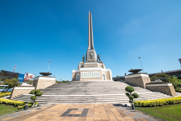 Una bellissima vista del Monumento alla Vittoria situato a Bangkok in Thailandia