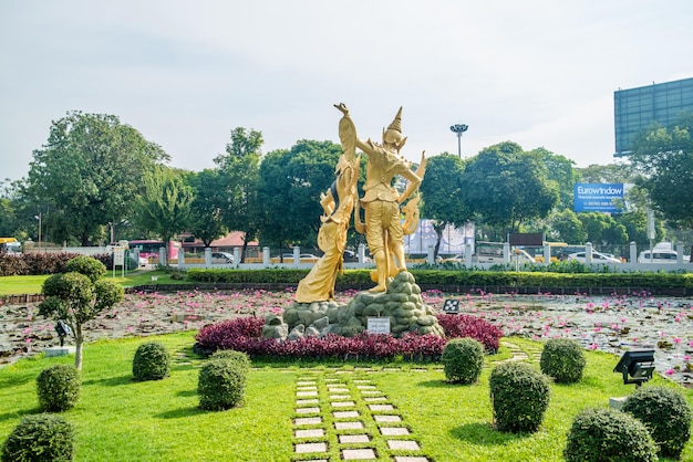 Una bellissima vista del parco a Yangon Myanmar