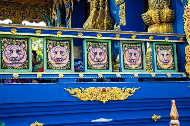 Una bellissima vista del Tempio Blu situato a Chiang Rai Thialand