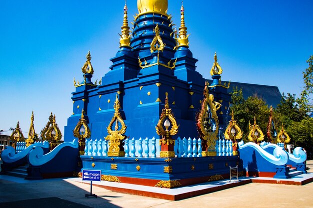 Una bellissima vista del Tempio Blu situato a Chiang Rai Thialand