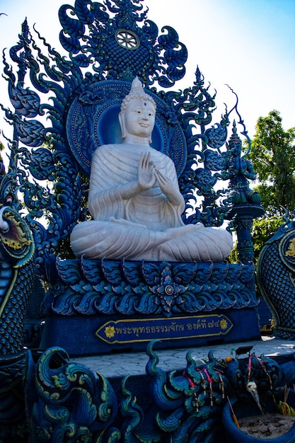 Una bellissima vista del Tempio Blu situato a Chiang Rai Thialand