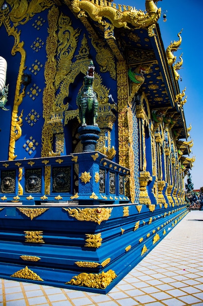 Una bellissima vista del Tempio Blu situato a Chiang Rai Thialand