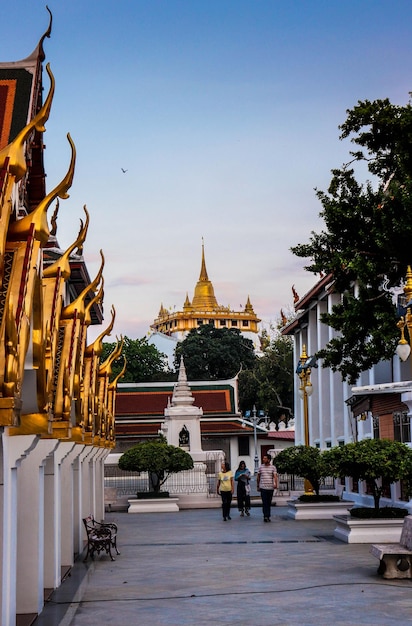 Una bellissima vista del tempio buddista situato a Bangkok in Thailandia