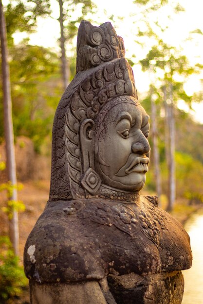 Una bellissima vista del tempio di Angkor Wat situato a Siem Reap in Cambogia