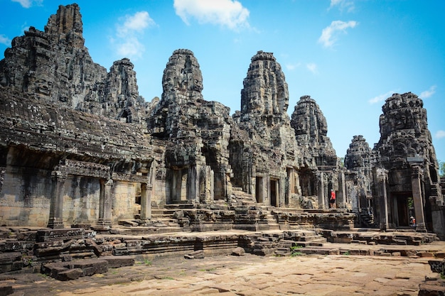 Una bellissima vista del tempio di Angkor Wat situato a Siem Reap in Cambogia