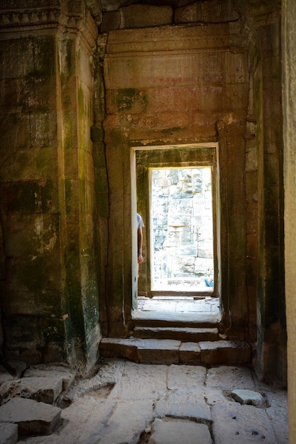 Una bellissima vista del tempio di Angkor Wat situato a Siem Reap in Cambogia