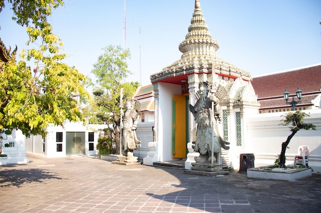 Una bellissima vista del tempio Wat Pho situato a Bangkok in Thailandia