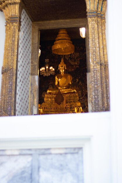 Una bellissima vista del tempio Wat Pho situato a Bangkok in Thailandia