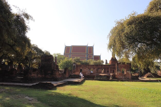 Una bellissima vista del tempio Wat Si Sanphet situato ad Ayutthaya in Thailandia